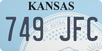 KS license plate 749JFC