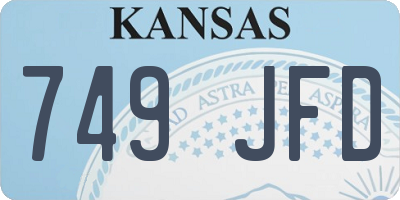 KS license plate 749JFD