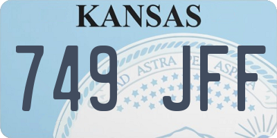 KS license plate 749JFF