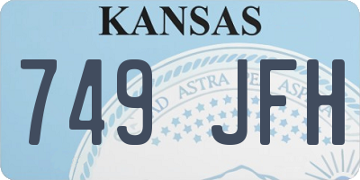 KS license plate 749JFH