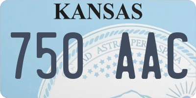 KS license plate 750AAC