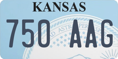 KS license plate 750AAG