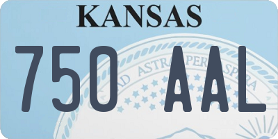 KS license plate 750AAL