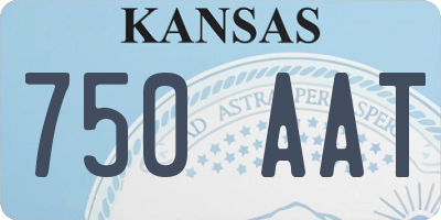 KS license plate 750AAT