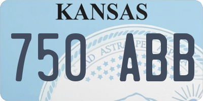 KS license plate 750ABB