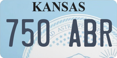 KS license plate 750ABR