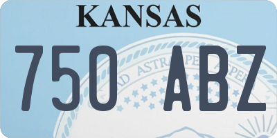 KS license plate 750ABZ