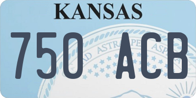 KS license plate 750ACB