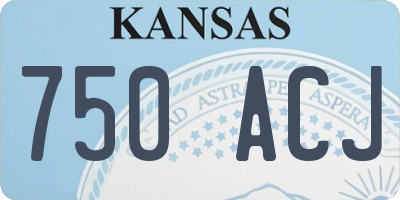 KS license plate 750ACJ