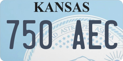 KS license plate 750AEC