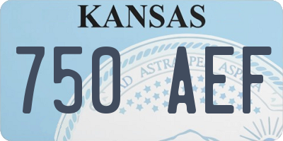 KS license plate 750AEF