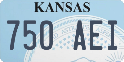 KS license plate 750AEI