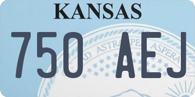 KS license plate 750AEJ