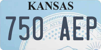 KS license plate 750AEP