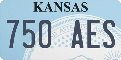 KS license plate 750AES