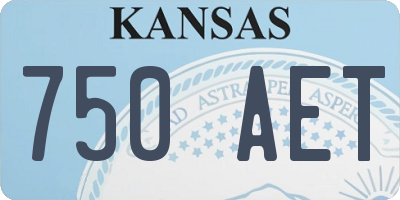 KS license plate 750AET