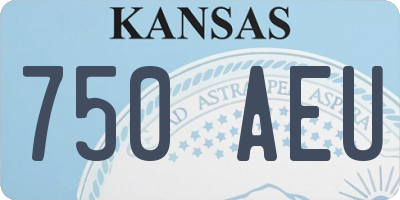 KS license plate 750AEU