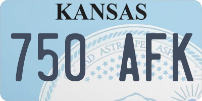 KS license plate 750AFK