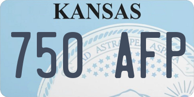 KS license plate 750AFP