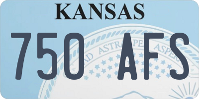 KS license plate 750AFS