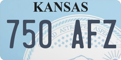 KS license plate 750AFZ