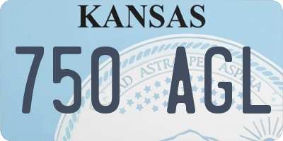 KS license plate 750AGL