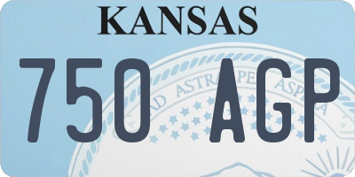 KS license plate 750AGP