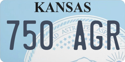 KS license plate 750AGR