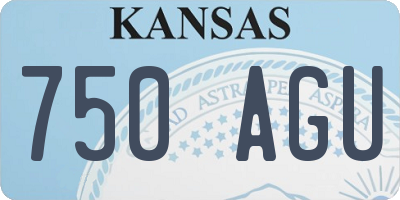 KS license plate 750AGU