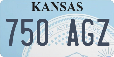 KS license plate 750AGZ
