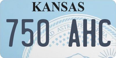 KS license plate 750AHC