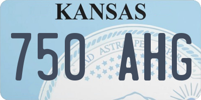 KS license plate 750AHG