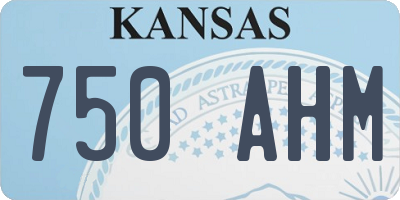 KS license plate 750AHM