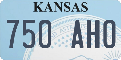 KS license plate 750AHO