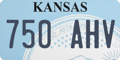 KS license plate 750AHV