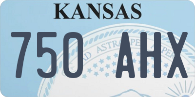 KS license plate 750AHX
