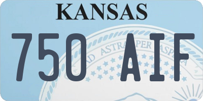KS license plate 750AIF