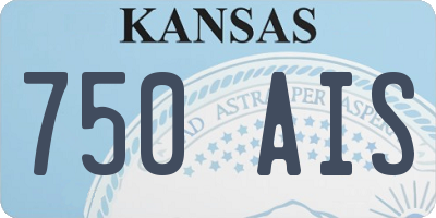KS license plate 750AIS