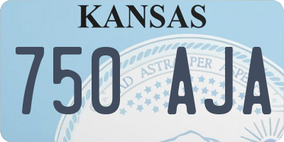 KS license plate 750AJA