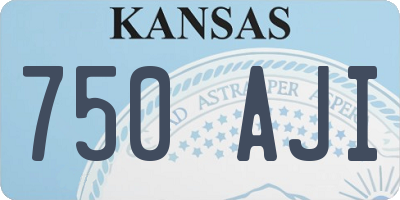 KS license plate 750AJI