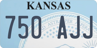 KS license plate 750AJJ