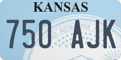 KS license plate 750AJK