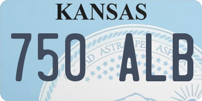 KS license plate 750ALB