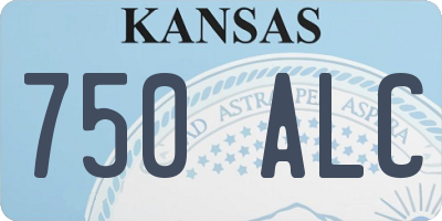 KS license plate 750ALC