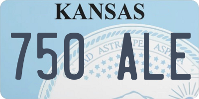 KS license plate 750ALE