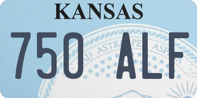 KS license plate 750ALF
