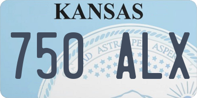 KS license plate 750ALX