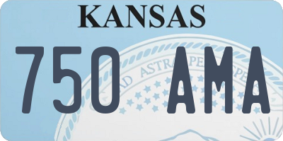 KS license plate 750AMA