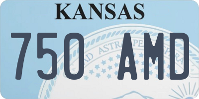 KS license plate 750AMD