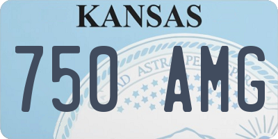 KS license plate 750AMG